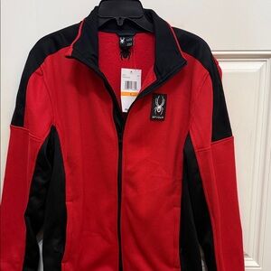 NWT Spyder Men's Performance Jacket in Red and Black size small